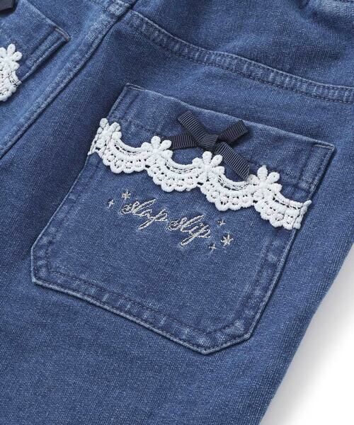 SLAP SLIP / スラップ スリップ チノ・ワークパンツ | 後ろポケットリボンフレアシルエット9分丈デニムパンツ(80~130cm) | 詳細15