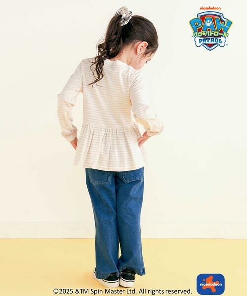 SLAP SLIP / スラップ スリップ チノ・ワークパンツ | 後ろポケットリボンフレアシルエット9分丈デニムパンツ(80~130cm) | 詳細10