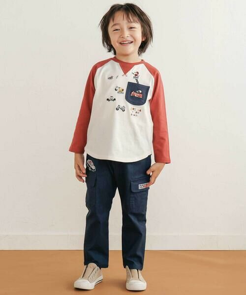 SLAP SLIP / スラップ スリップ チノ・ワークパンツ | 【らくのび】はたらくくるまモチーフスーパーストレッチツイルパンツ(80~130cm) | 詳細16