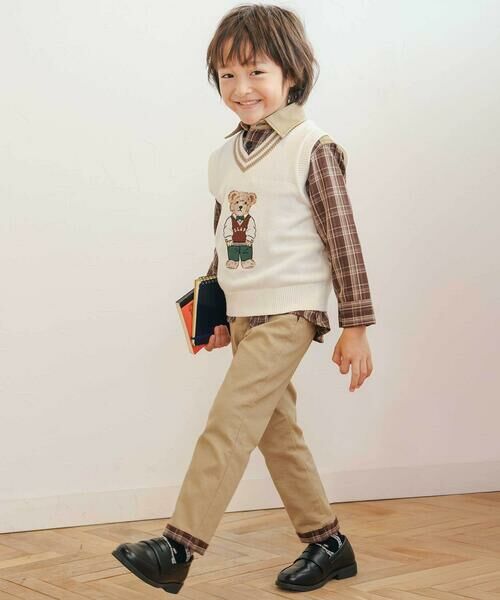 SLAP SLIP / スラップ スリップ チノ・ワークパンツ | 【お揃い】ツイルチェックリバーシブルパンツ(80~130cm) | 詳細24