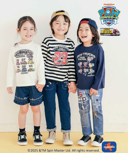 SLAP SLIP / スラップ スリップ チノ・ワークパンツ | 【お揃い】はたらくくるま恐竜プリントデニムニットパンツ(80~130cm) | 詳細10