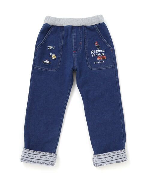 SLAP SLIP / スラップ スリップ チノ・ワークパンツ | 【お揃い】はたらくくるま恐竜プリントデニムニットパンツ(80~130cm) | 詳細3