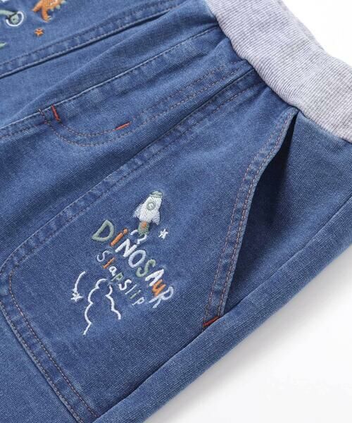SLAP SLIP / スラップ スリップ チノ・ワークパンツ | 【お揃い】はたらくくるま恐竜プリントデニムニットパンツ(80~130cm) | 詳細16