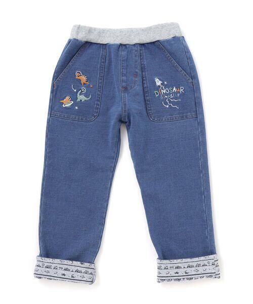 SLAP SLIP / スラップ スリップ チノ・ワークパンツ | 【お揃い】はたらくくるま恐竜プリントデニムニットパンツ(80~130cm) | 詳細11