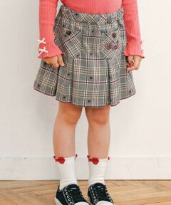 SLAP SLIP / スラップ スリップ ミニ・ひざ丈スカート | 【お揃い】チェック前ポケットタックスカパン(90~130cm)