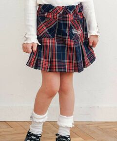 SLAP SLIP / スラップ スリップ ミニ・ひざ丈スカート | 【お揃い】チェック前ポケットタックスカパン(90~130cm)