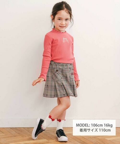 SLAP SLIP / スラップ スリップ ミニ・ひざ丈スカート | 【お揃い】チェック前ポケットタックスカパン(90~130cm) | 詳細1