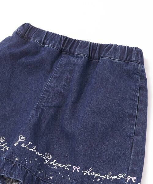 SLAP SLIP / スラップ スリップ ミニ・ひざ丈スカート | 裾プリントデニムニットキュロット(90~130cm) | 詳細4