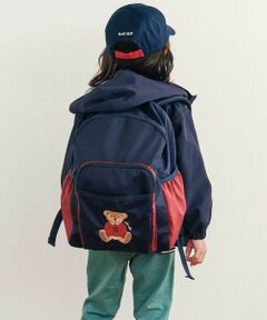 SLAP SLIP / スラップ スリップ バッグ | アニマルクマ刺しゅうポケット背面メッシュバイカラーリュック(M~L)