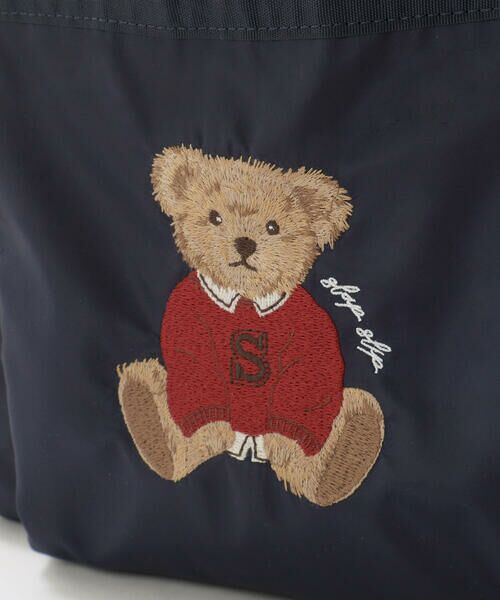 SLAP SLIP / スラップ スリップ バッグ | アニマルクマ刺しゅうポケット背面メッシュバイカラーリュック(M~L) | 詳細6