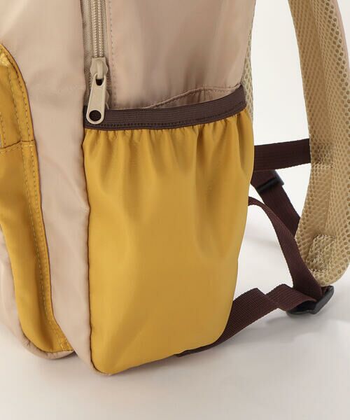 SLAP SLIP / スラップ スリップ バッグ | アニマルクマ刺しゅうポケット背面メッシュバイカラーリュック(M~L) | 詳細10