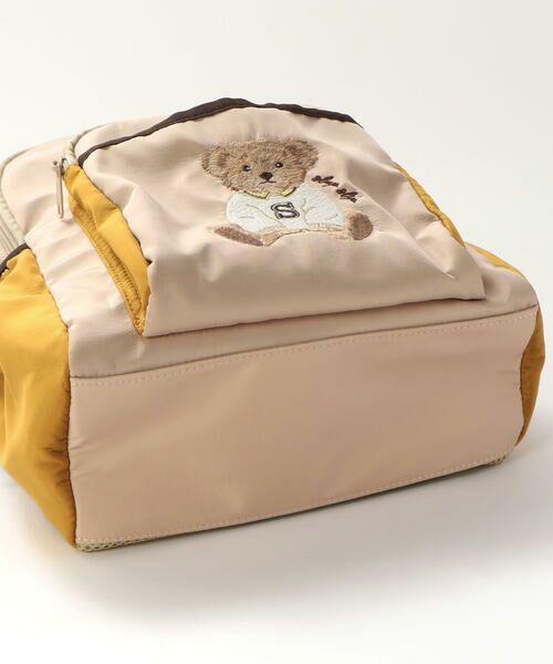 SLAP SLIP / スラップ スリップ バッグ | アニマルクマ刺しゅうポケット背面メッシュバイカラーリュック(M~L) | 詳細14