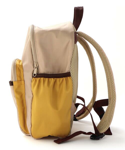 SLAP SLIP / スラップ スリップ バッグ | アニマルクマ刺しゅうポケット背面メッシュバイカラーリュック(M~L) | 詳細9