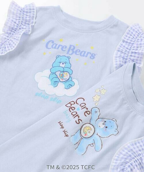 SLAP SLIP / スラップ スリップ Tシャツ | 【ケアベア×SLAP SLIP】イラストプリントサイド切り替え袖フリルTシャツ(80~130cm) | 詳細17
