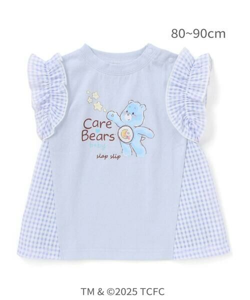 SLAP SLIP / スラップ スリップ Tシャツ | 【ケアベア×SLAP SLIP】イラストプリントサイド切り替え袖フリルTシャツ(80~130cm) | 詳細15