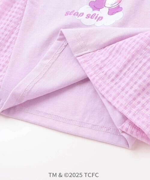 SLAP SLIP / スラップ スリップ Tシャツ | 【ケアベア×SLAP SLIP】イラストプリントサイド切り替え袖フリルTシャツ(80~130cm) | 詳細24