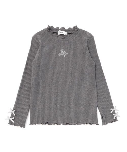 SLAP SLIP/スラップ スリップ フロントモチーフテレコTシャツ(80~130cm) グレー(ステッキ) 120cm SLAP SLIP/スラップ スリップ フロントモチーフテレコTシャツ(80~130cm) グレー(ステッキ) 120cm