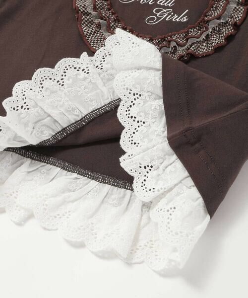 トップス Lace and tulle frill heart T-shirt heart frill T-shirt／ハートフリルTシャツ（Tシャツ/カットソー