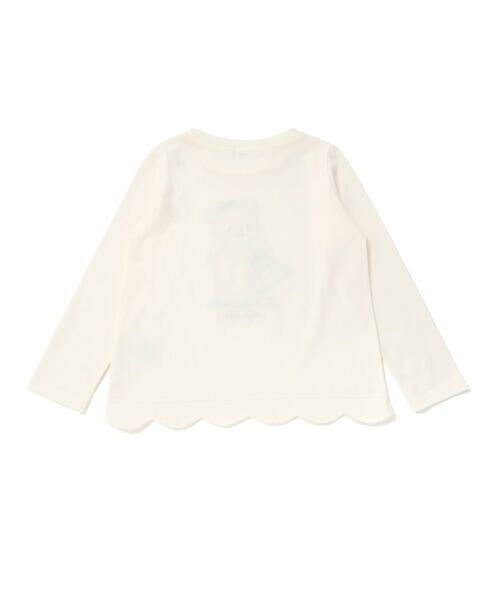 SLAP SLIP / スラップ スリップ Tシャツ | アニマルクマウサギイヌネコモチーフパッチ刺しゅう裾スカラップTシャツ(80~130cm) | 詳細2