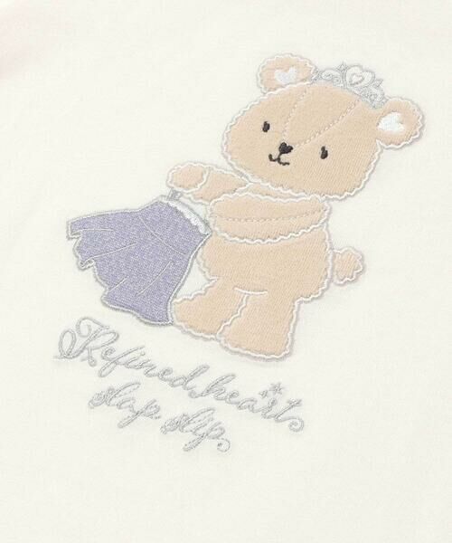 SLAP SLIP / スラップ スリップ Tシャツ | アニマルクマウサギイヌネコモチーフパッチ刺しゅう裾スカラップTシャツ(80~130cm) | 詳細3