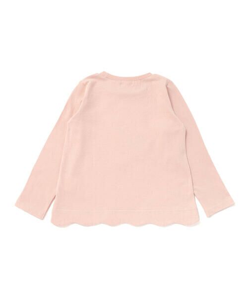 SLAP SLIP / スラップ スリップ Tシャツ | アニマルクマウサギイヌネコモチーフパッチ刺しゅう裾スカラップTシャツ(80~130cm) | 詳細6