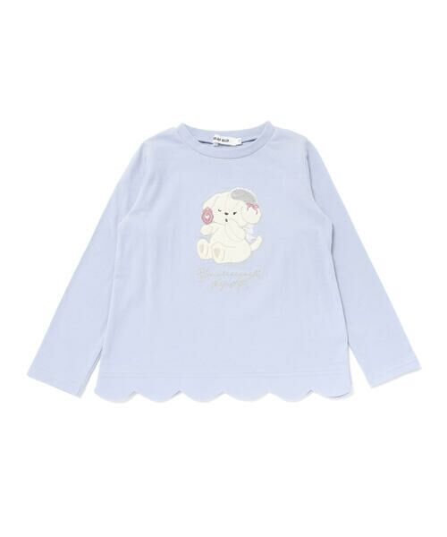 SLAP SLIP / スラップ スリップ Tシャツ | アニマルクマウサギイヌネコモチーフパッチ刺しゅう裾スカラップTシャツ(80~130cm) | 詳細15