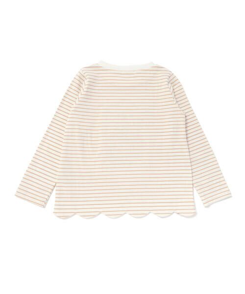 SLAP SLIP / スラップ スリップ Tシャツ | アニマルクマウサギイヌネコモチーフパッチ刺しゅう裾スカラップTシャツ(80~130cm) | 詳細21