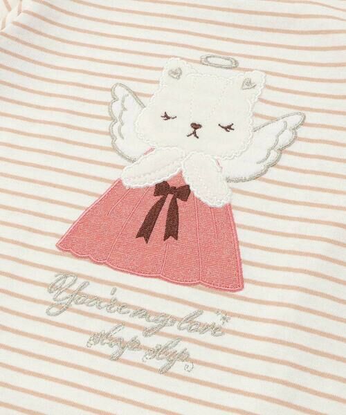 SLAP SLIP / スラップ スリップ Tシャツ | アニマルクマウサギイヌネコモチーフパッチ刺しゅう裾スカラップTシャツ(80~130cm) | 詳細22