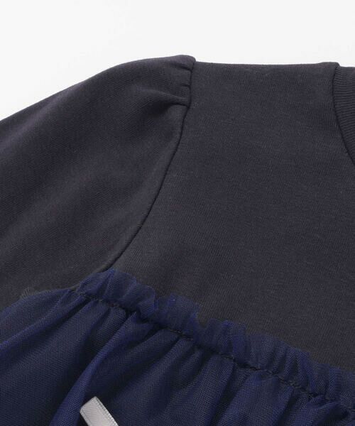 SLAP SLIP / スラップ スリップ Tシャツ | リボンいっぱいギャザーチュールドッキングトップス(90~130cm) | 詳細6