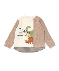 SLAP SLIP / スラップ スリップ Tシャツ | お出かけ恐竜モチーフ切り替えTシャツ(80~130cm)