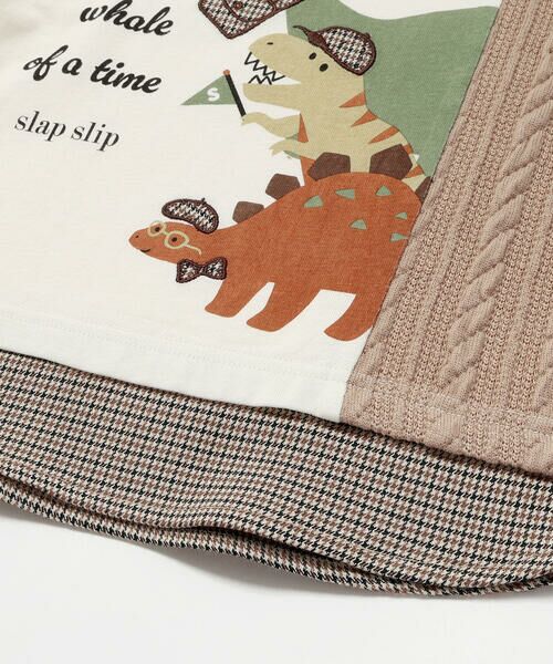 SLAP SLIP / スラップ スリップ Tシャツ | お出かけ恐竜モチーフ切り替えTシャツ(80~130cm) | 詳細8