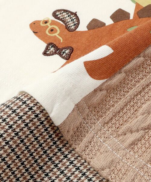 SLAP SLIP / スラップ スリップ Tシャツ | お出かけ恐竜モチーフ切り替えTシャツ(80~130cm) | 詳細10