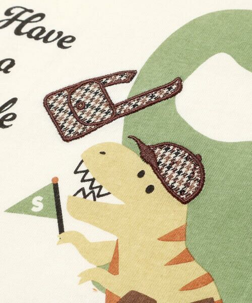 SLAP SLIP / スラップ スリップ Tシャツ | お出かけ恐竜モチーフ切り替えTシャツ(80~130cm) | 詳細5