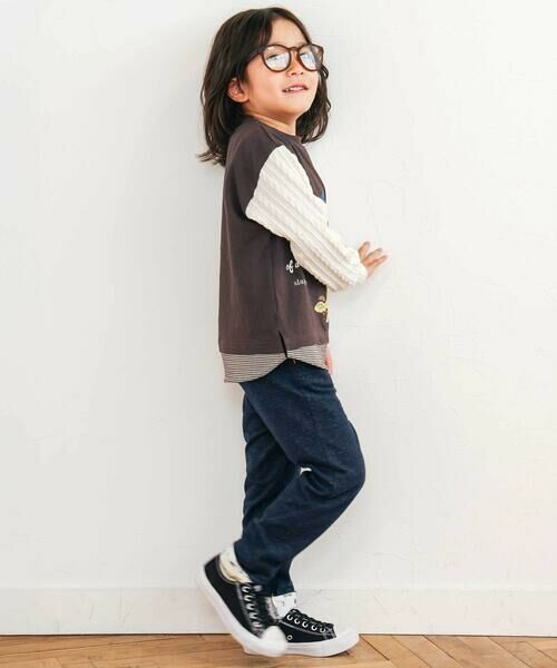 SLAP SLIP / スラップ スリップ Tシャツ | お出かけ恐竜モチーフ切り替えTシャツ(80~130cm) | 詳細11