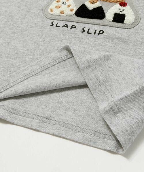 SLAP SLIP / スラップ スリップ Tシャツ | 【お揃い】おにぎりサガラ刺しゅう袖配色Tシャツ(80~130cm) | 詳細11
