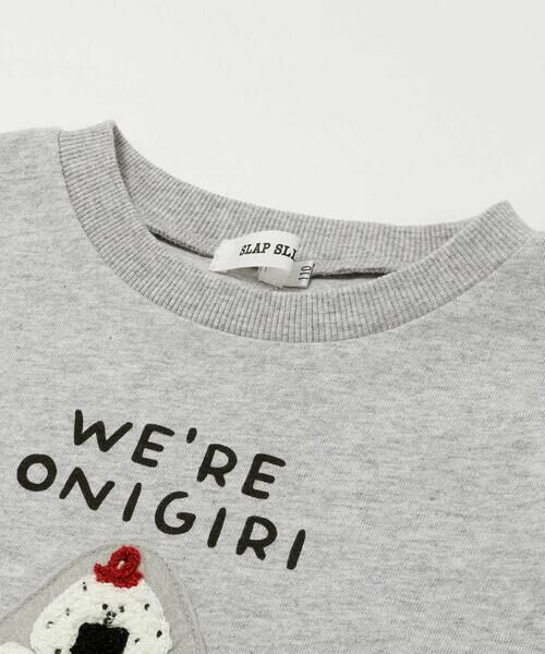 SLAP SLIP / スラップ スリップ Tシャツ | 【お揃い】おにぎりサガラ刺しゅう袖配色Tシャツ(80~130cm) | 詳細7
