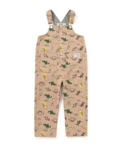 SLAP SLIP / スラップ スリップ サロペット・オールインワン | 【お揃い】デニムツイル恐竜ロケット総柄サロペット(80~120cm)