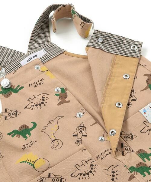 SLAP SLIP / スラップ スリップ サロペット・オールインワン | 【お揃い】デニムツイル恐竜ロケット総柄サロペット(80~120cm) | 詳細12