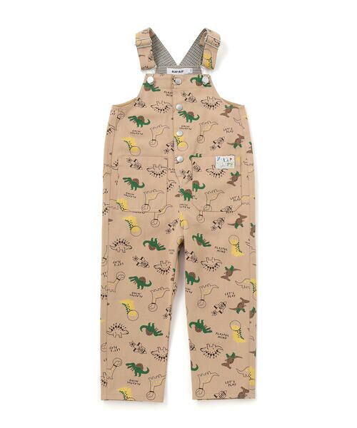 SLAP SLIP/スラップ スリップ 【お揃い】デニムツイル恐竜ロケット総柄サロペット(80~120cm) ベージュ系 110cm SLAP SLIP/スラップ スリップ 【お揃い】デニムツイル恐竜ロケット総柄サロペット(80~120cm) ベージュ系 110cm