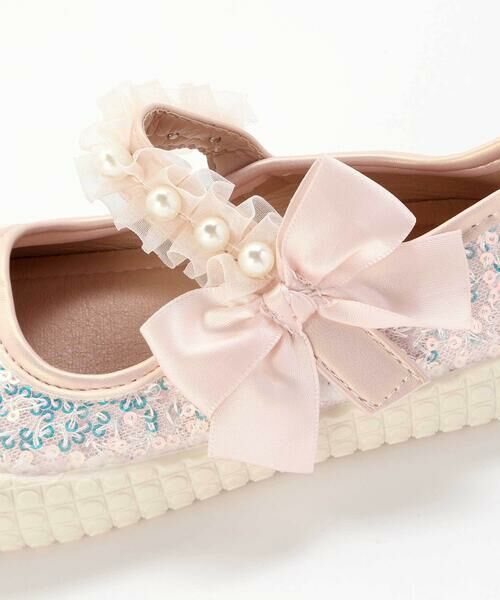 SLAP SLIP / スラップ スリップ フラットシューズ | キラキラスパンコールパールストラップシューズ(14~18cm) | 詳細5