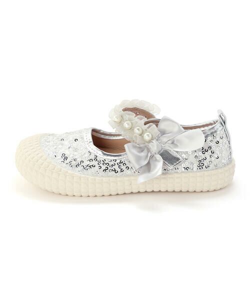 SLAP SLIP / スラップ スリップ フラットシューズ | キラキラスパンコールパールストラップシューズ(14~18cm) | 詳細8