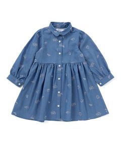 ベビー)ストライプド ニット オックスフォード ドレス （ミニ丈