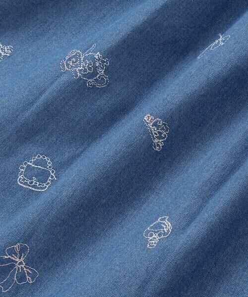 SLAP SLIP / スラップ スリップ ミニ丈・ひざ丈ワンピース | 刺しゅう総柄襟付きデニムワンピース(80~130cm) | 詳細12