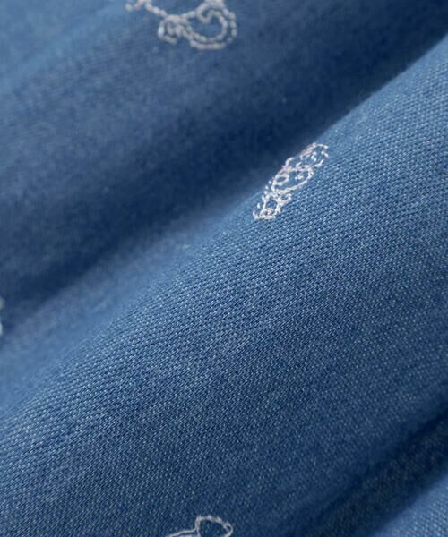 SLAP SLIP / スラップ スリップ ミニ丈・ひざ丈ワンピース | 刺しゅう総柄襟付きデニムワンピース(80~130cm) | 詳細13