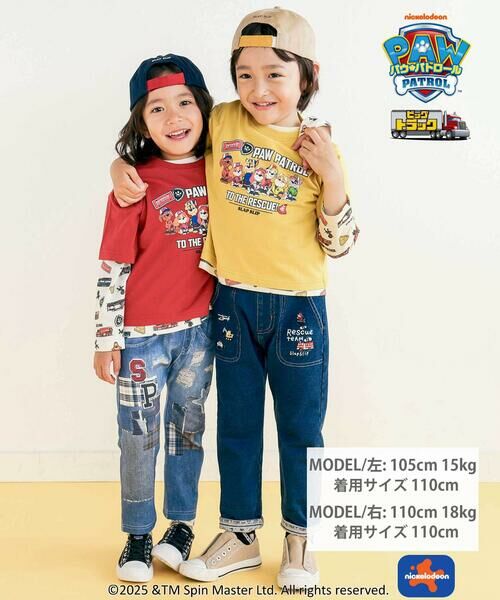SLAP SLIP / スラップ スリップ その他 | 【パウ・パトロール×SLAPSLIP】ビッグトラックプリント半袖Tシャツ+総柄プリント長袖Tシャツ2点セット(90~130cm) | 詳細1