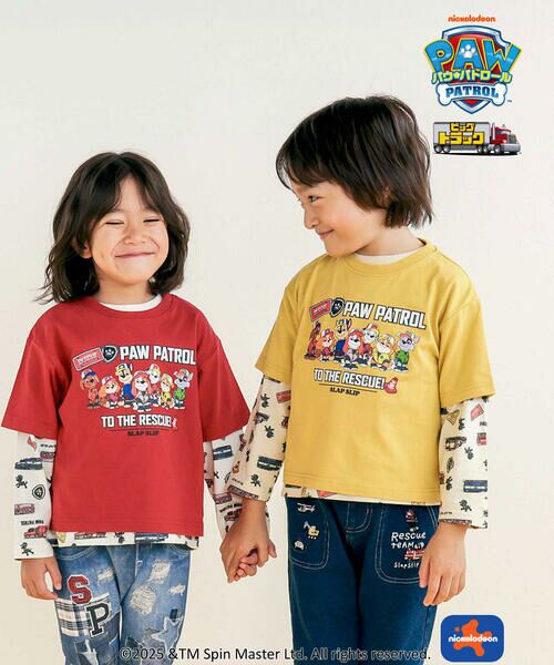 SLAP SLIP / スラップ スリップ その他 | 【パウ・パトロール×SLAPSLIP】ビッグトラックプリント半袖Tシャツ+総柄プリント長袖Tシャツ2点セット(90~130cm) | 詳細2