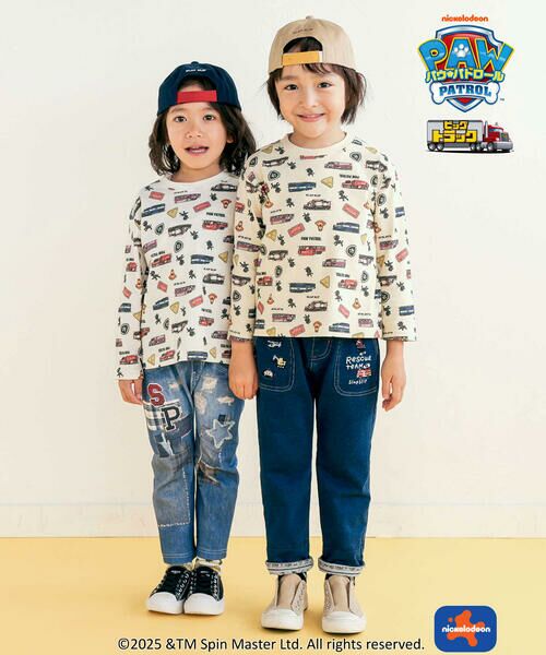 SLAP SLIP / スラップ スリップ その他 | 【パウ・パトロール×SLAPSLIP】ビッグトラックプリント半袖Tシャツ+総柄プリント長袖Tシャツ2点セット(90~130cm) | 詳細9