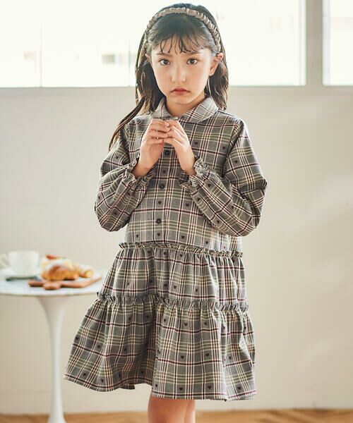 SLAP SLIP / スラップ スリップ その他 | 【お揃い】チェック花柄コーデュロイワンピース+ニットベスト2点セット(80~130cm) | 詳細27