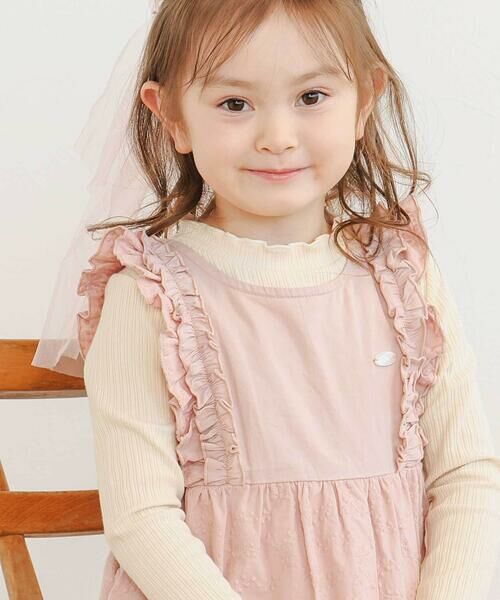 SLAP SLIP / スラップ スリップ ミニ・ひざ丈スカート | 肩フリル花柄レースジャンパースカート(80~130cm) | 詳細5