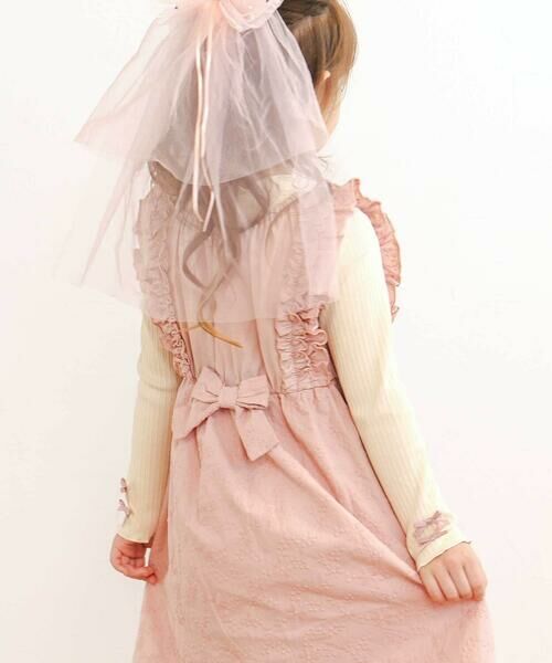 SLAP SLIP / スラップ スリップ ミニ・ひざ丈スカート | 肩フリル花柄レースジャンパースカート(80~130cm) | 詳細6